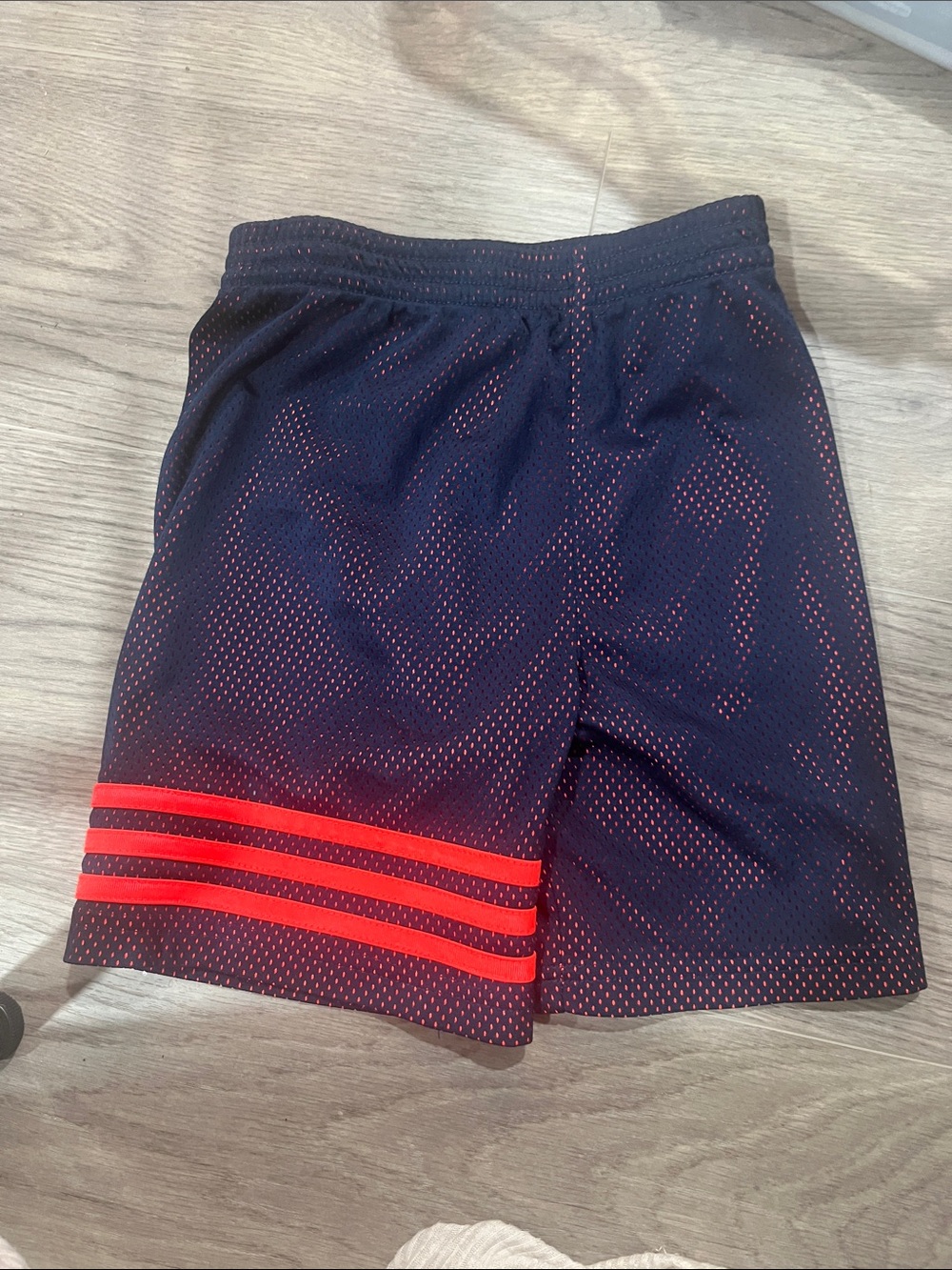 Blue mesh, red lined boys adidas shorts size 5